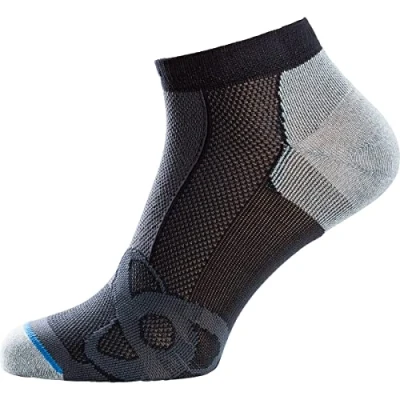 Image of Odlo Unisex Short Socks LIGHT, black grey melange, 42 44