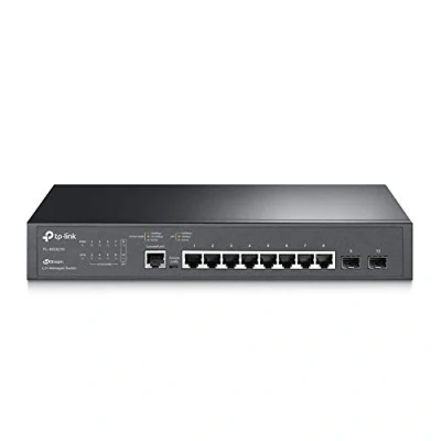 Image of TP Link JetStream 8 Port Gigabit L2 managed Network Switch with 2 SFP Slots, L2/L3/L4 QoS and IGMP snooping WEB/CLI modes, Fanless, Rack Mountable (TL SG3210)