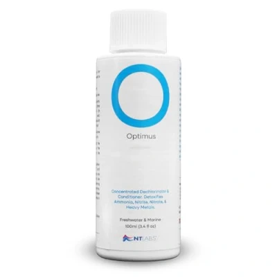 Image of NT Labs Optimus, Concentrated Dechlorinator &amp; Water Conditioner for Freshwater and Marine Aquariums, Detoxifies Ammonia, Nitrite, Nitrate, Heavy Metals, Suitable (100ml)