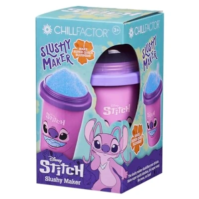 Image of ChillFactor 08259 Disney Stitch Reusable Squeeze Cup Maker with Angel Character Design, Homemade slushies, Pink