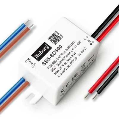Image of illuburg LED Driver Waterproof IP65 500mA Constant Current 3W 6W Flickerfree Power Supply Transformer