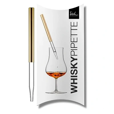 Image of EISCH Whisky Pipette Gold Handmade Glass Refined with Real Made in Germany