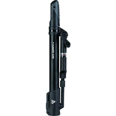 Image of Topeak Mini Morph Floor Pump with gauge, Silver