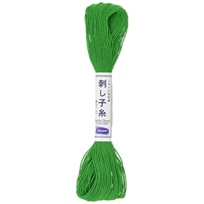 Image of Olympus Sashiko Thread 20m Skein Colour 26 Emerald Green Japanese Embroidery &amp; Quilting