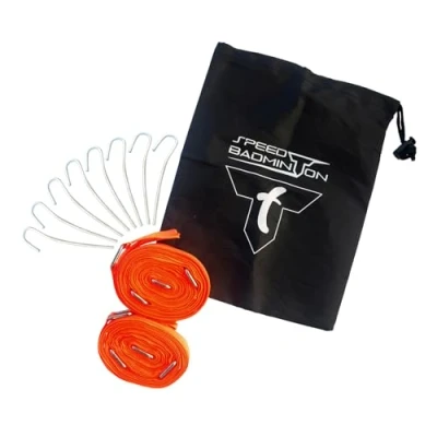 Image of Talbot Torro Speed Badminton Court Lines, Courtmarking 5,5 m x m, in Blister, Neon Orange, 490185