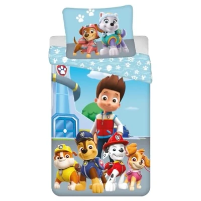 Image of Jerry Fabrics Children&#039;s Bed Linen Paw Patrol Ryder Chase Marshall Rubble Skye Everest Liberty Dogs Animals Duvet 140 x 200 + Pillow 70 90 cm 100% Cotton