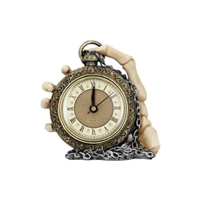 Image of Nemesis Now Time Skeleton Clock 14cm Gold, Polyresin, One Size