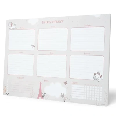Image of Grupo Erik Disney Weekly Planner A4 The Aristocats Family Calendar, 54 Tear Off Pages, Desk Organiser Planner, To Do List Marie Aristocats, Gifts