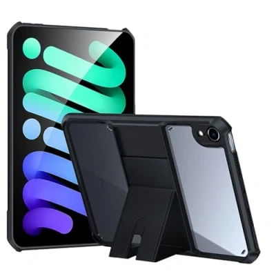 Image of TECHGEAR Tough Case for Apple iPad Mini 7/6 (Mini 7th &amp; 6th Generation, 2024/2021) Premium Slim Hybrid Rugged Protective Bumper with Stand, Heavy Duty Protection Clear Back