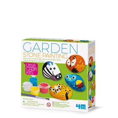 Image of 4M Little Craft Garden Stone Painting &amp; Making Kit Activity Kids 8+