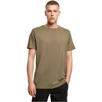 Image of Build Your Brand Men&#039;s By005 light T Shirt Round Neck, Olive, S