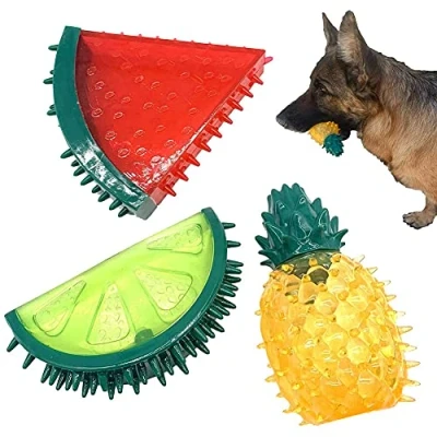 Image of XINYIND Cooling Dog toy, 3PCS Toy Freezable Teething, Puppy Chew Freezer Bone Outdoor Camping Water Filled