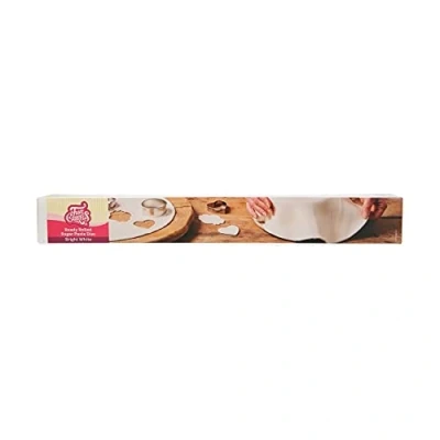 Image of FunCakes Ready Rolled Sugar Paste Disc Bright White, Delicious Vanilla Flavour, Already 36 cm Round and 3 mm Thick, 430 g