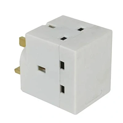 Image of 3 Way 13 Amp Fused Adaptor White