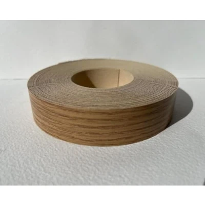 Image of Vale Veneers Pre Glued Iron on Classic Oak Melamine Edging Tape 22mm wide x 5 metres