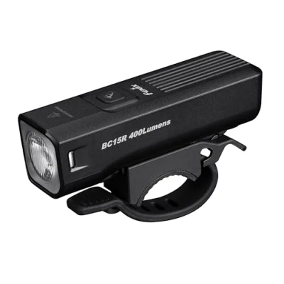 Image of fenix BC15R, Rechargeable Lightweight Urban Commuter Bike Light 400 Lumens 78m 31 Hrs Max Anti Glare Cut Off Facula Line for Safer Cycling Quick Release 2600mAh IP66