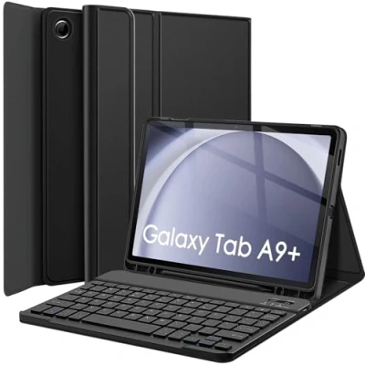 Image of Wineecy Keyboard Case for Samsung Galaxy Tab A9+ / A9 Plus 11 Inch 2023 (SM X210/X215/X216/X218) Tablet, Magnetically Detachable Wireless Bluetooth with Slim Stand Cover (A9 Plus)
