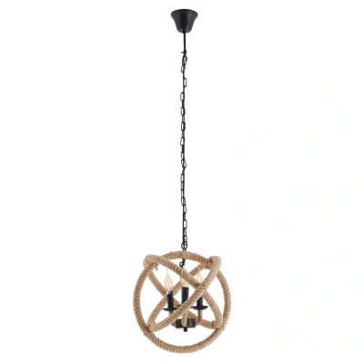 Image of Näve Spherical Regia hanging light, natural rope