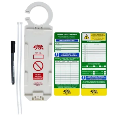 Image of BearTOOLS Tower Inspection Record Kit Mobile Moving Platform Safety Safe Working Loads Movement References (Holder + 2 Inserts Marker)