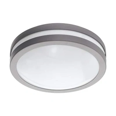 Image of Eglo Locana C Wall/Ceiling Light Galvanised Steel 14 W Silver