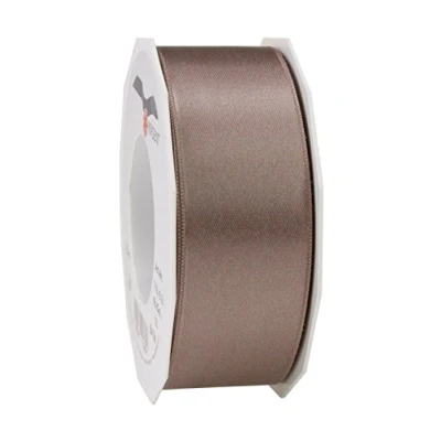 Image of Präsent Satin Ribbon Taupe 40 mm width, 25 m length