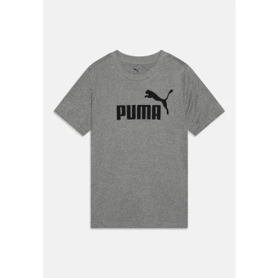 Image of Puma LOGO TEE Unisex Print Tshirt for kids, Size: 12y (11 12y), Medium gray heather