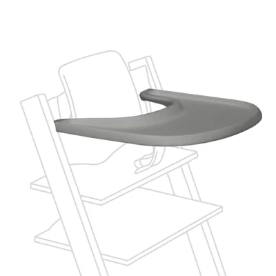 Image of Stokke Tray, Storm Grey Compatible with Tripp Trapp Baby Set Convenient to Use &amp; Clean Made BPA Free Plastic Suitable for Toddlers 6 36 Months