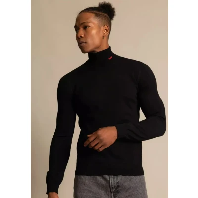 Image of HUGO Men&#039;s San Thomas M Sweater, Black, L