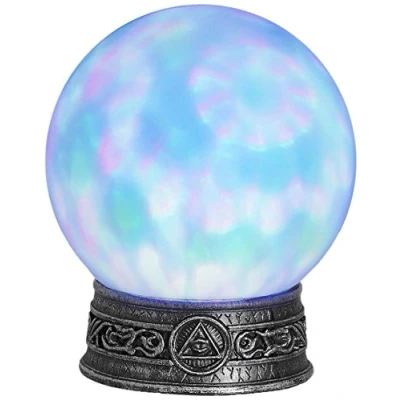 Image of W WIDMANN MILANO Party Fashion Crystal Ball with Kaleidoscopic Lights Color Changing and Mysterious Sounds, Wizards, Witches, Halloween, Carnival, Theme Parties