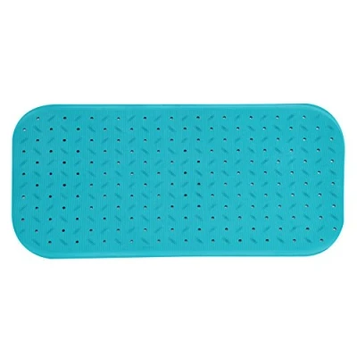 Image of MSV Premium Rubber Bath Mat Shower 36 x 97 cm Light Blue