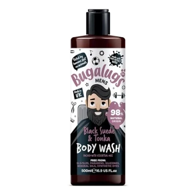 Image of BUGALUGS Mens Body Wash 500ml (Black Suede &amp; Tonka)