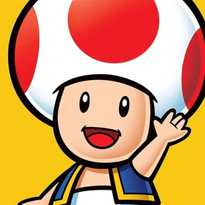 Image of Super Mario Toad 40 x 40cm Canvas Prints, Polyester, Multi Colour, 40x40x3.2 cm