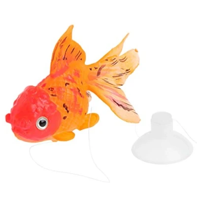Image of PULABO Artificial Goldfish Glow In The Dark Aquarium Ornament Decoration 8.5 x 5 cm Premium Quality High