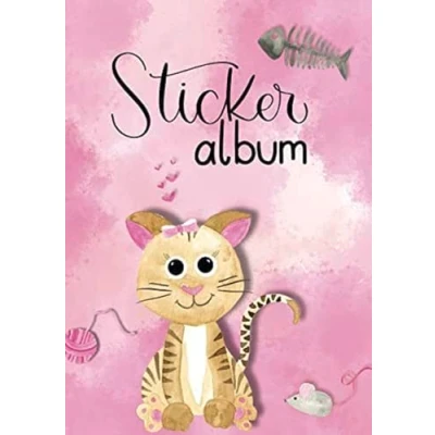 Image of AVERY Zweckform 57794 Cat Sticker Album with 16 Blank Pages (A5 Book for Children, Girls, Collecting, Cats Stickers, Scrapbook, Silicone Paper Blank, Children&#039;s Birthday, Gift