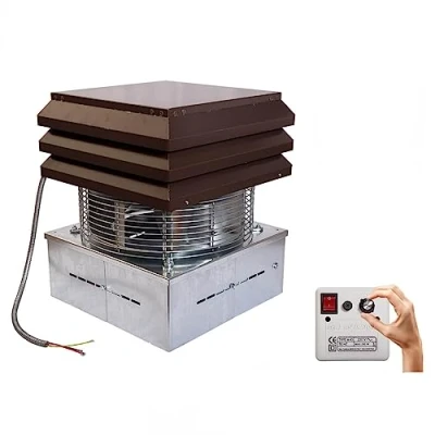 Image of Chimney fan, Fireplace exhaust Flue draft inducer, for Basic Model Gemi Elettronica