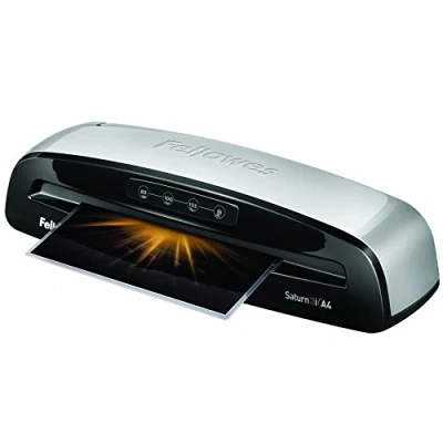 Image of Fellowes A4 Saturn 3i Laminator for Laminating Pouches 80 125 Micron Thickness, with 60 Seconds Warm up Time, Jam Free Office and Home Office, Includes 10