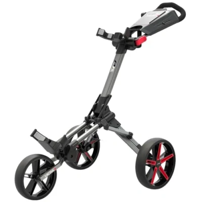 Image of PowaKaddy Unisex 2022 Micra Push Cart Golf Trolley Gun Metal/Blue One Size