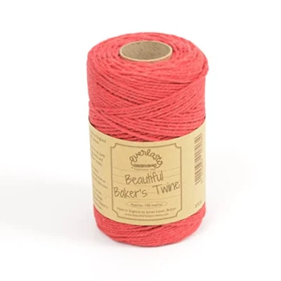 Image of 100m Everlasto &#039;Solid&#039; Beautiful Baker&#039;s Cotton Craft Twine (2mm Approx) (Strawberry)