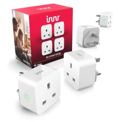 Image of Innr Zigbee Smart Plug with Energy Monitoring, Works Hue*, Alexa, Home Assistant, and SmartThings, Socket as Repeater, 4 Pack