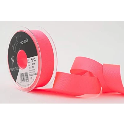 Image of Berisfords Grosgrain Ribbon, Flo Pink, 25 mm, 25mm
