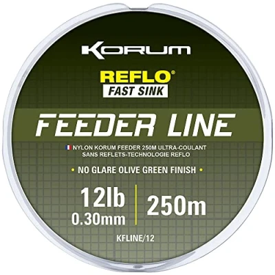 Image of Korum Reflo Fast Sink Feeder Line 12lb 0.30m 250m (kfline/12)