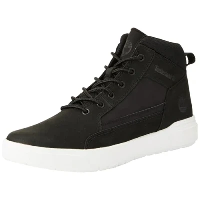 Image of Timberland Men&#039;s Allston Mid Sneaker, Black Nubuck, 10 UK