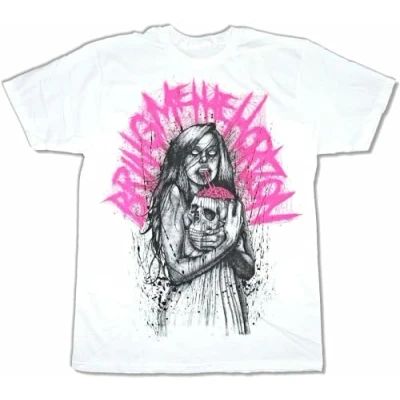 Image of Bring Me The Horizon Zombie Brain White T Shirt New Official BMTH Merch