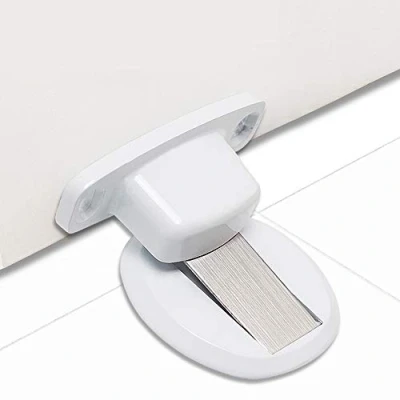 Image of PHOEWON Strong Magnetic Door Stopper Metal Stop Heavy Duty Catch with 3M Self Adhesive Conceal Screws Floor Mounted