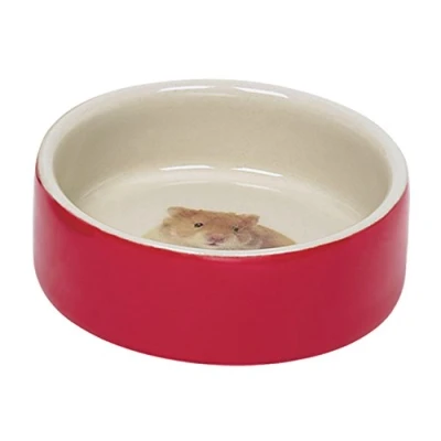 Image of Nobby Hamster Feeder Terracotta Rodent Diameter 7.5 cm Red