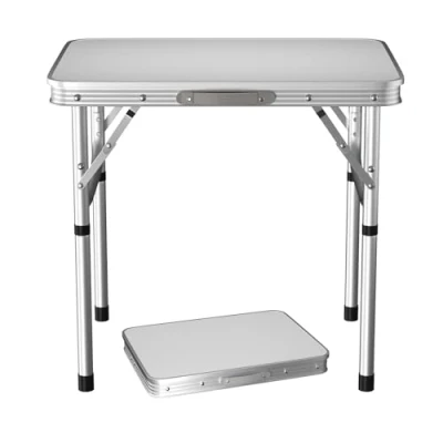 Image of EFAN Folding table 2ft Heavy Duty Adjustable Height Camping Tables, Portable Picnic with Carry Handle, For Indoor Outdoor Garden Party BBQ, Unfold size: 60x 45x26/56cm