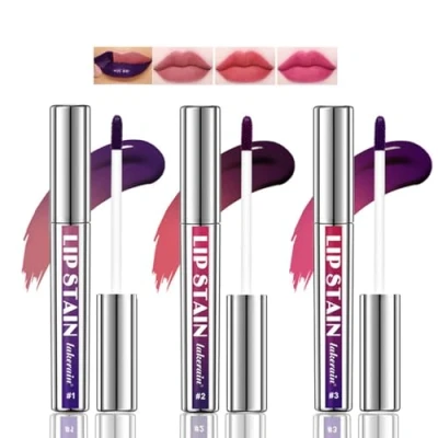 Image of Baorder 3PCS Peel Off Lip Liner Stain,Matte Gloss,Highly Pigmented Long Lasting Stain Off,Peel Tint Non Stick Liquid Lipstick