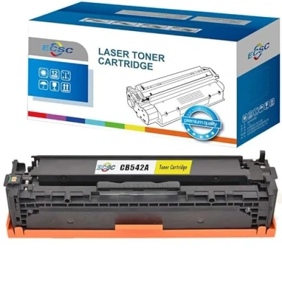 Image of ECSC Toner Cartridge CB542A For Printer, Compatible With HP Colour LaserJet CM1312 CM1312n CM1312nfi CP1215 CP1217 CP1510 CP1514n CP1515n CP1518ni (Yellow, 1 Pack)