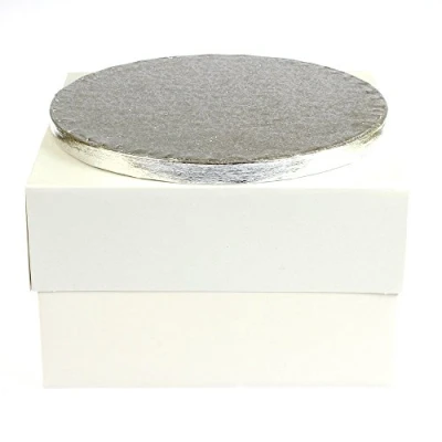 Image of 1 x 14&quot; 6&quot; Inch White Cake Box &amp; Round Drum