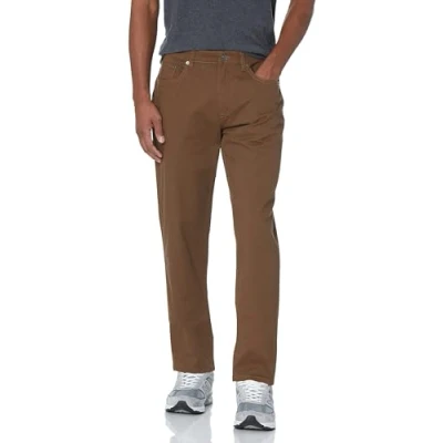 Image of Amazon Essentials Men&#039;s Athletic Fit 5 Pocket Stretch Twill Trouser (Available in Big &amp; Tall), Brown, 36W / 33L